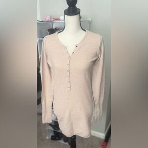 Free People Pink Textured Knit Top